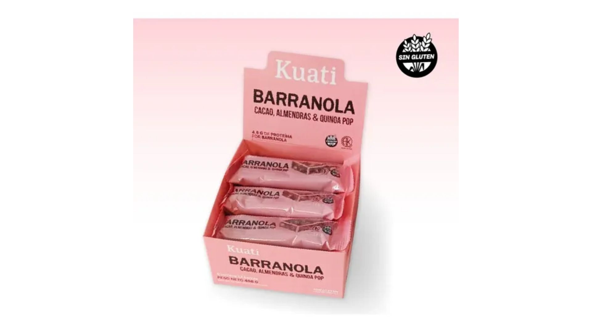 KUATI BARRANOLA CACAO Y QUINOA 12 UNID