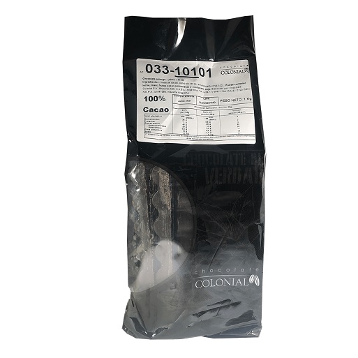 CHOC. COLONIAL CHOCOLATE COB AMARGO 100 % 1 KG