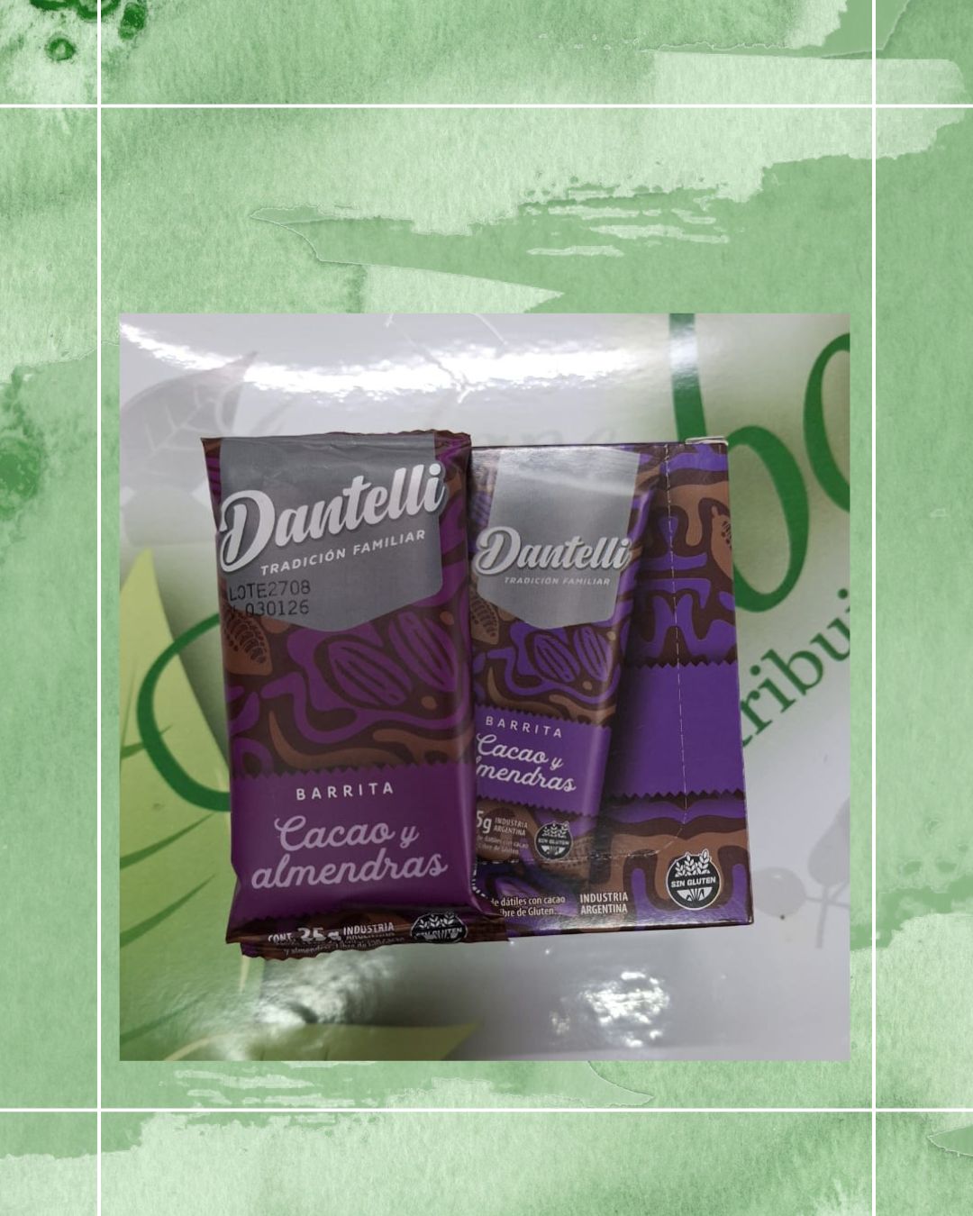 DANTELLI BARRITA CACAO Y ALMENDRAS 10 UNID