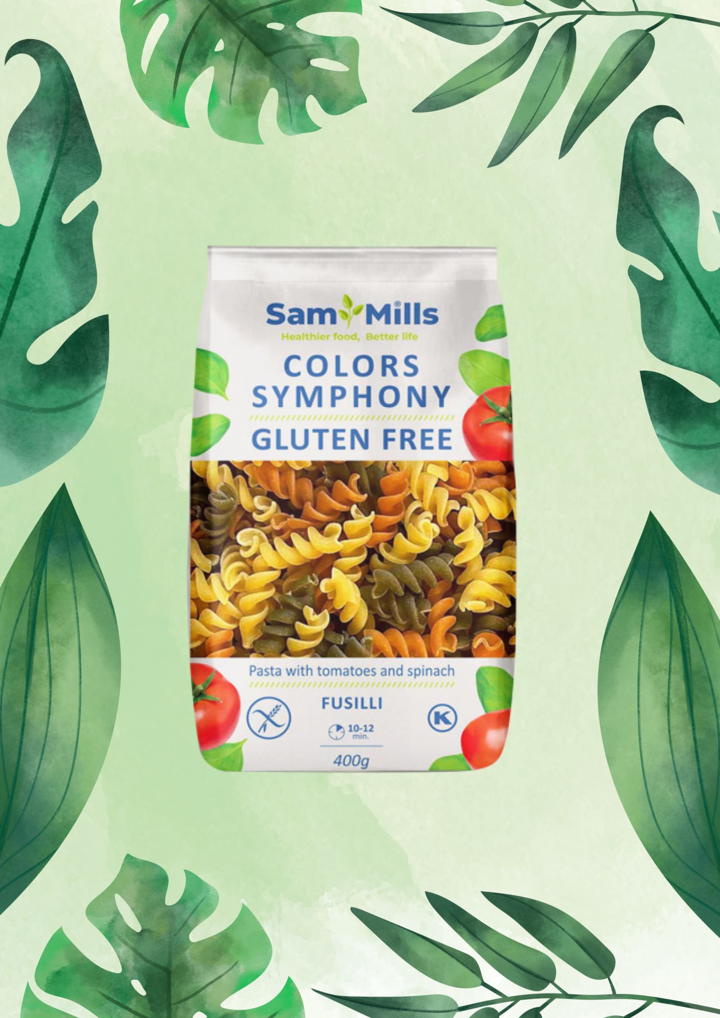 BIOO PASTA COLORS SYMPHONY FUSILLI 400 GRS