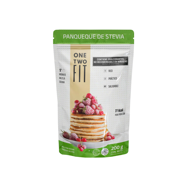 ONE TWO PREMEZCLA PANCAKE DE STEVIA 200 GRS