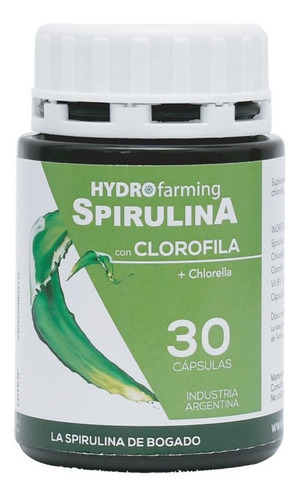 BOGADO SPIRULINA CON CLOROFILA 30 CAPS