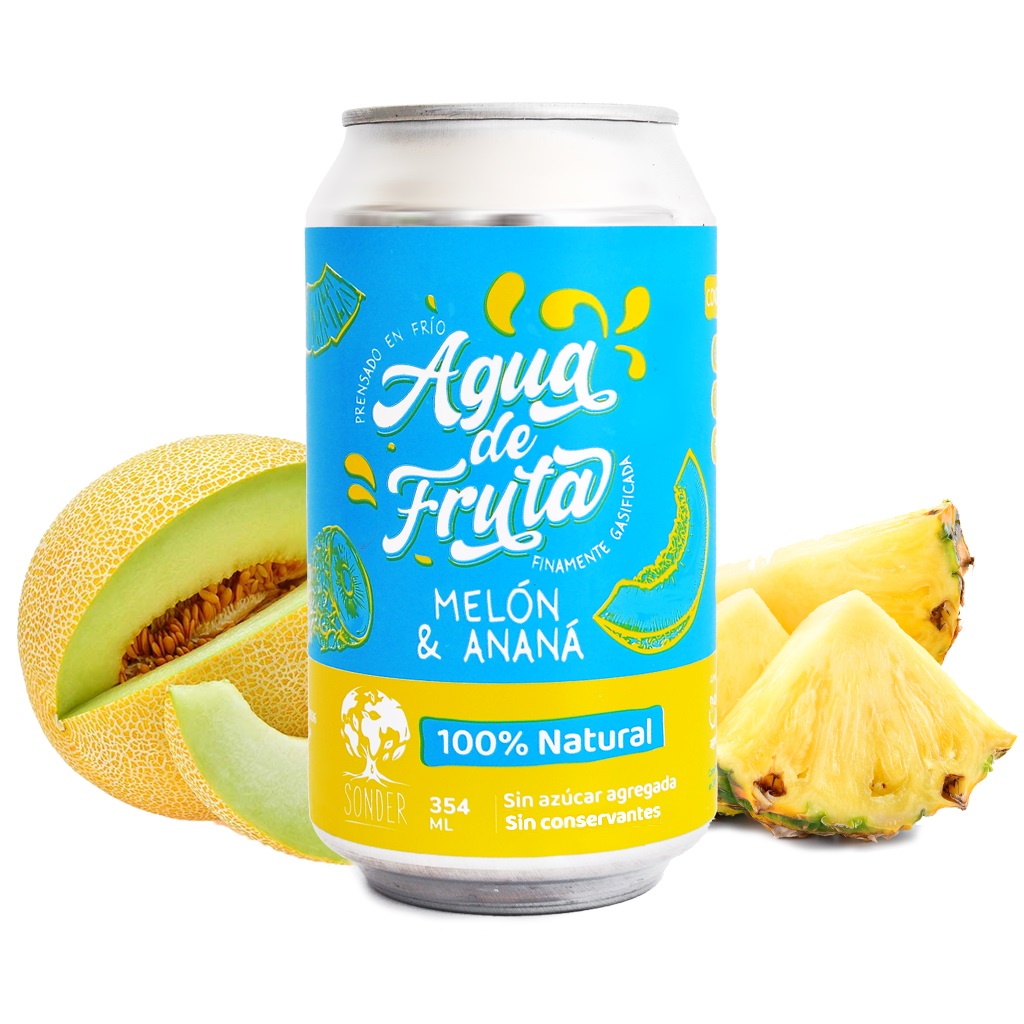 SONDER AGUA DE FRUTA PERA, MANZANA 354 CC