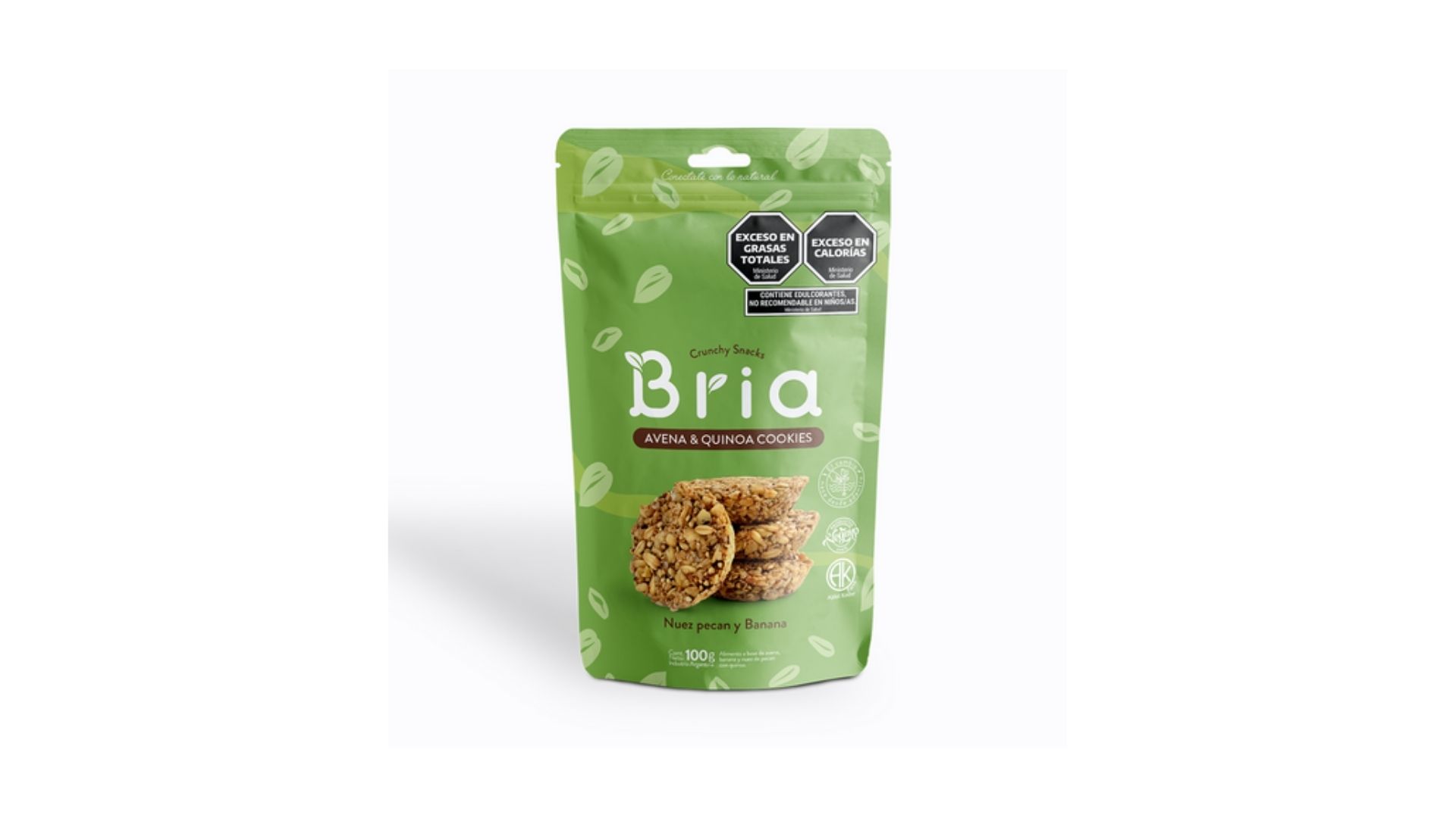 BRIA SNACK NUEZ PECAN Y BANANA S/A 100 GRS