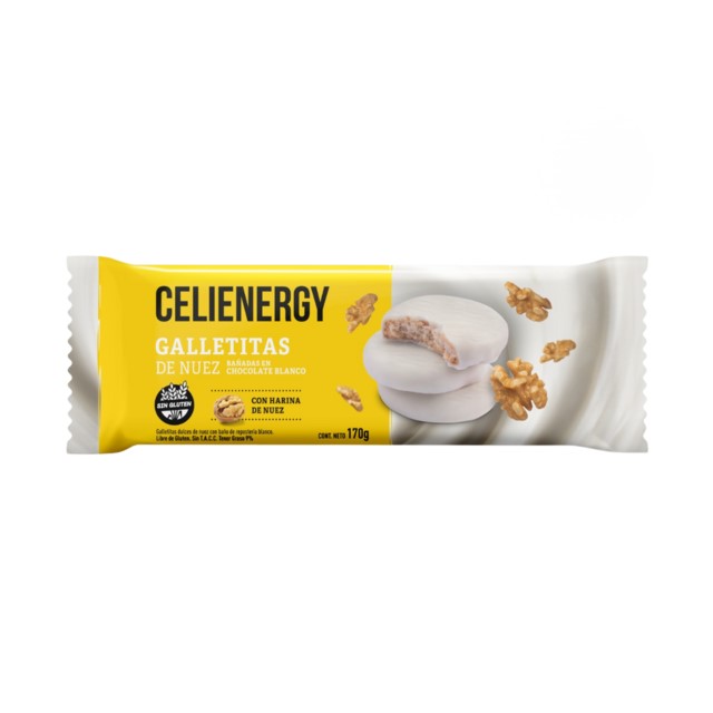 CELIENERGY GALLETITAS DE NUEZ BAÑADAS 170 GRS