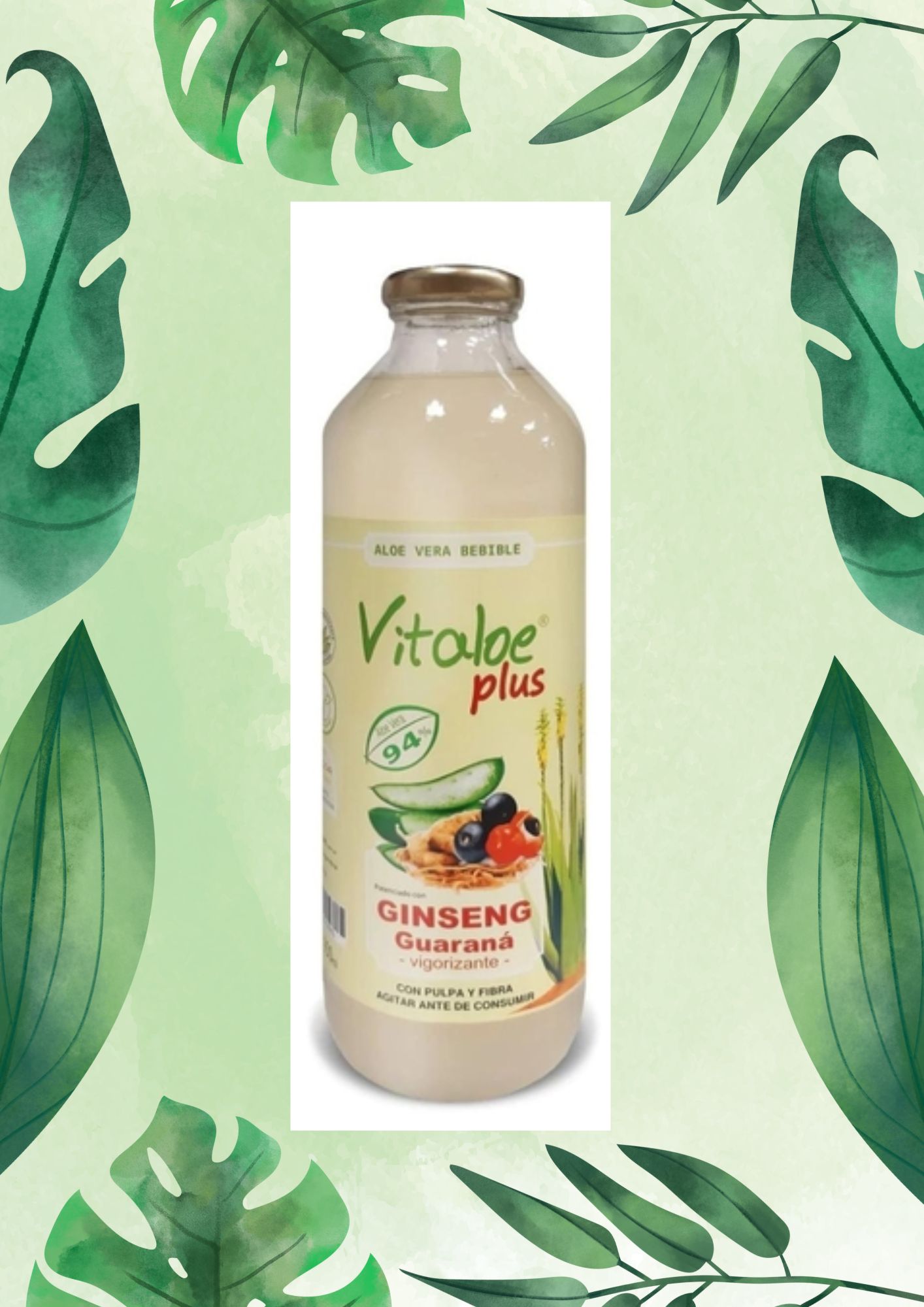 VITALOE PLUS GINSENG, GUARANA 950 ML