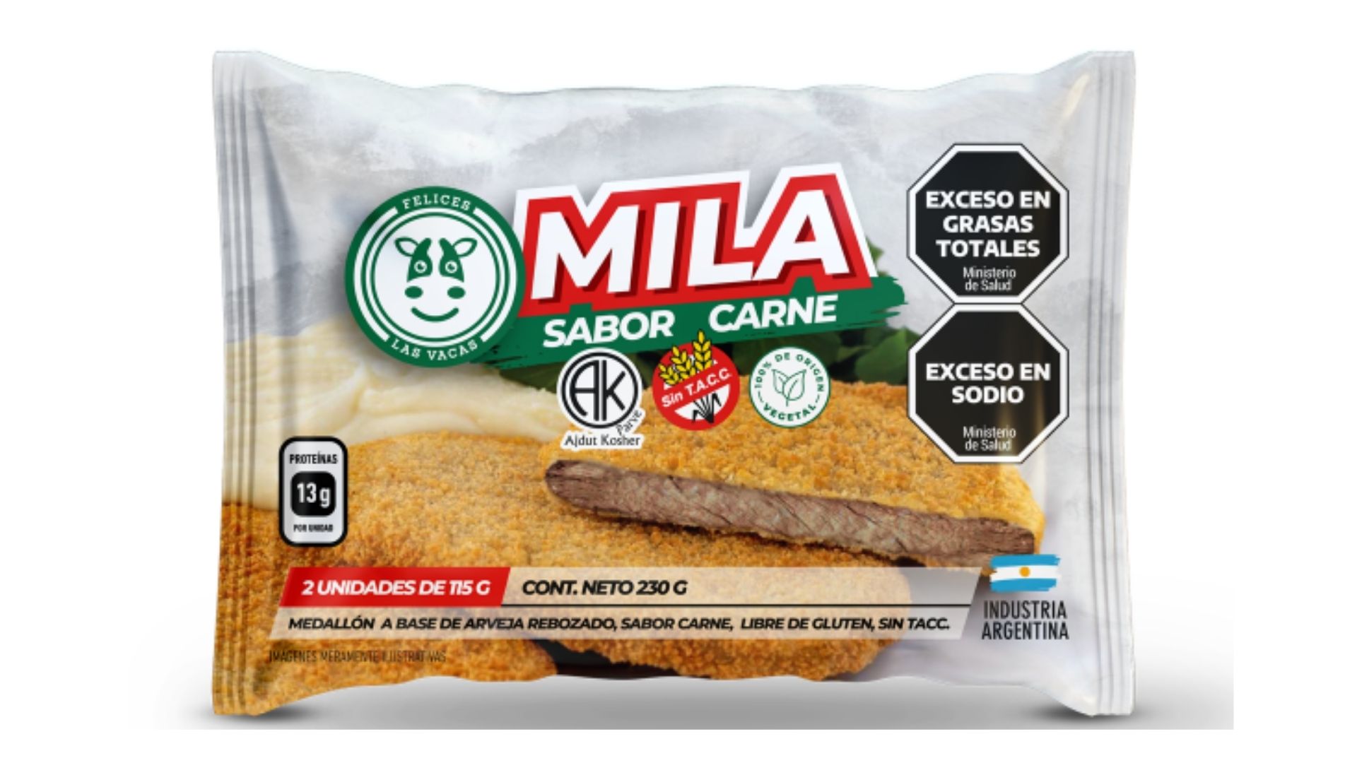 FELICES LAS VACAS MILANESA SABOR CARNE 115 GRS