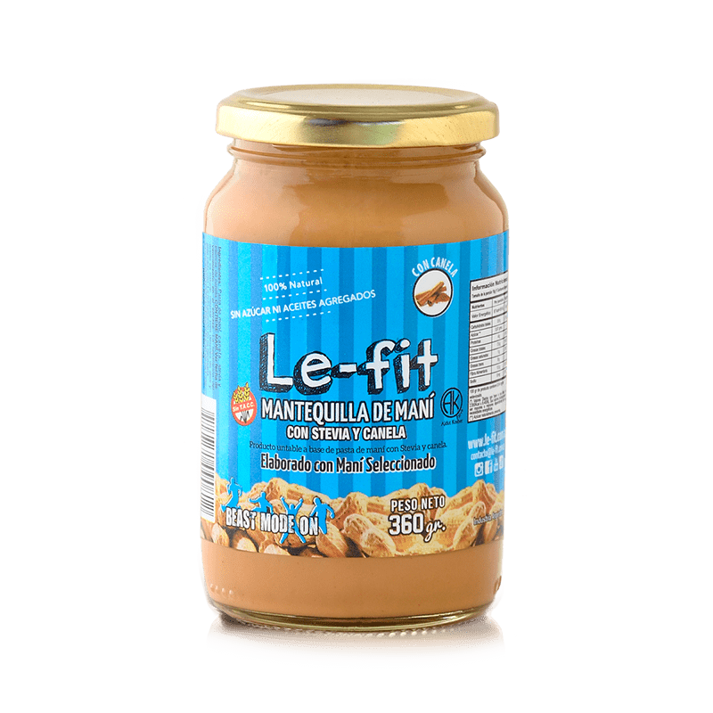 LE-FIT MANTEQUILLA DE MANI CANELA 360 GRS