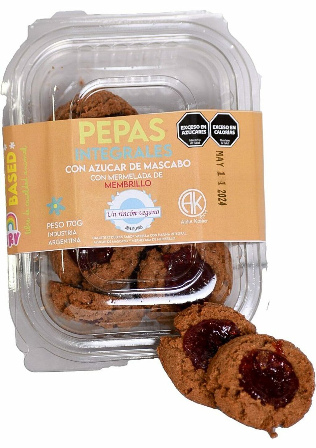 UN RINCON VEGANO PEPAS INTEGRALES CON MASCABO 170 GRS