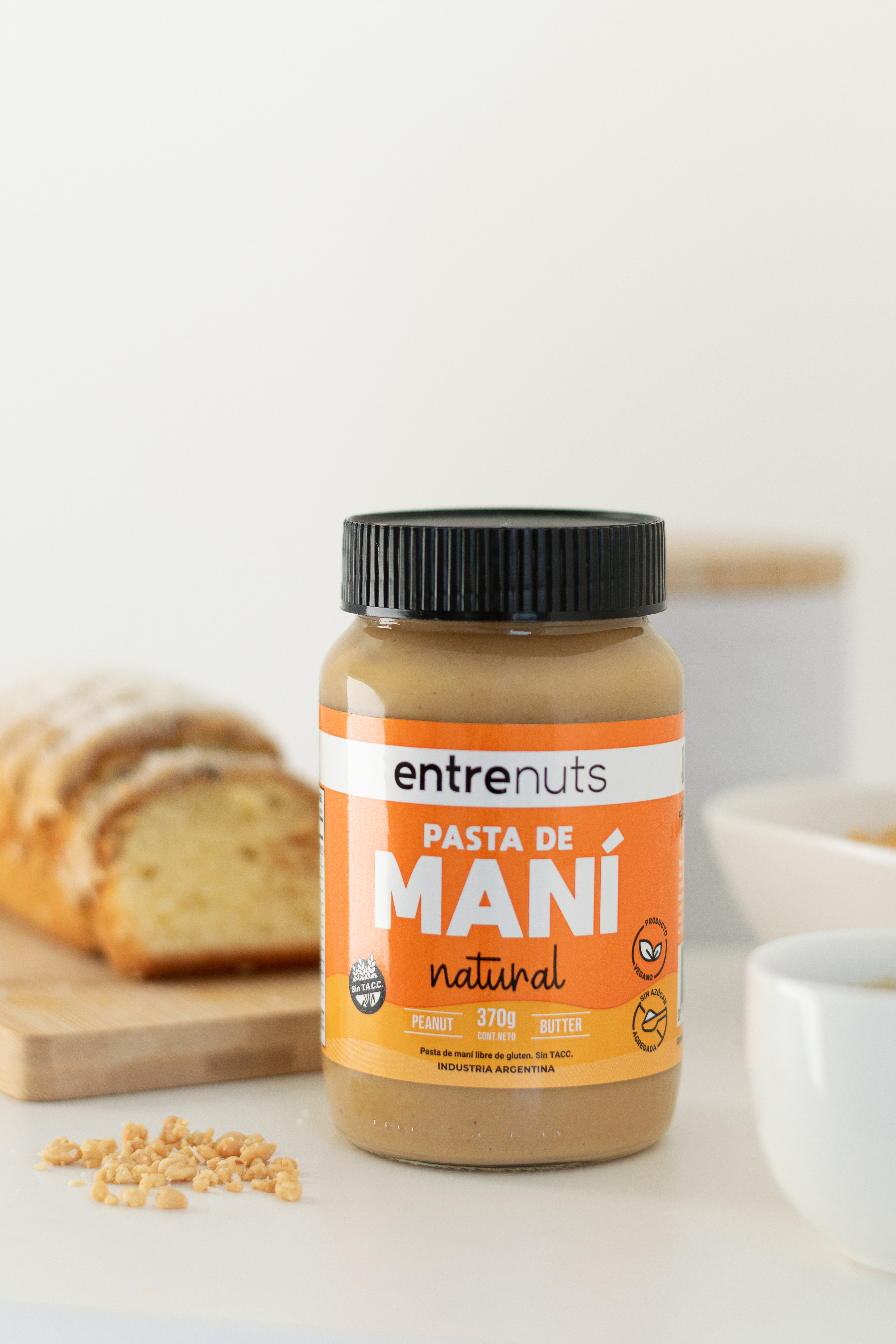 ENTRENUTS PASTA DE MANI NATURAL 370 GRS