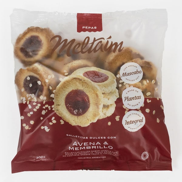 MELTAIM PEPAS DE AVENA Y MEMBRILLO 350 GRS