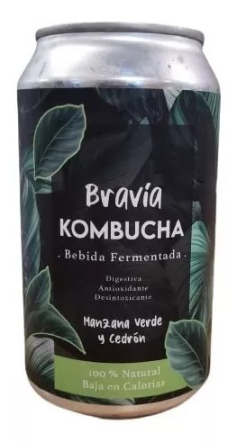 VIVET KOMBUCHA LATA MZA Y CEDRON 473 ML