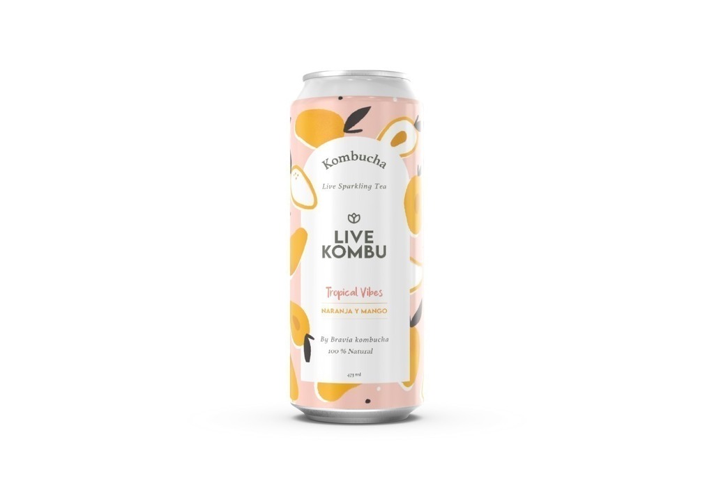 VIVET KOMBUCHA LATA MANGO 473 ML