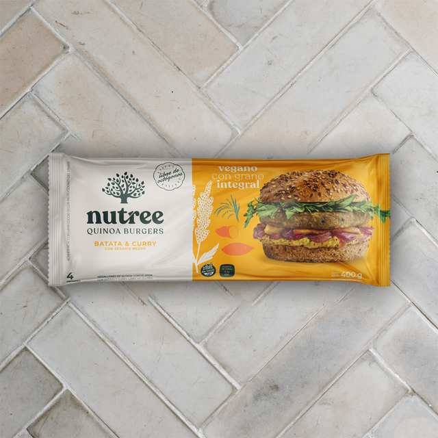 NUTREE HAMBURGUESAS DE BATATA Y CURRY 400 GRS