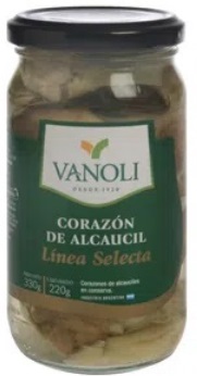 VANOLI CORAZON ALCAUCIL 330 GRS