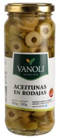 VANOLI ACEITUNAS VERDES RODAJA 300 GRS