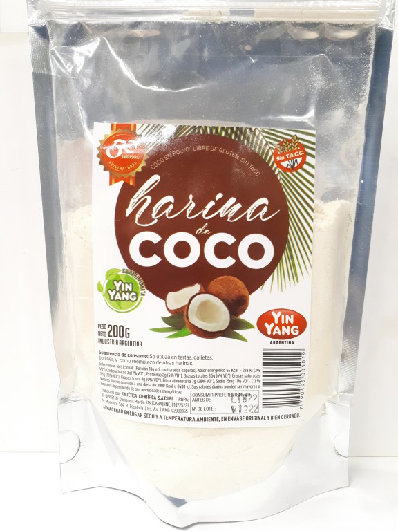 YIN YANG HARINA DE COCO 200 GRS