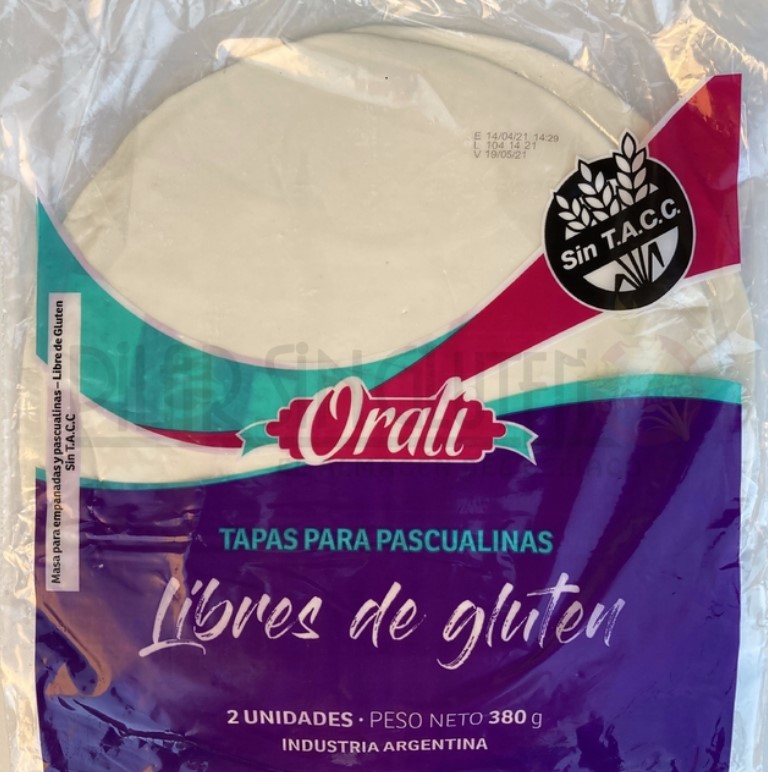 ORALI TAPAS PASCUALINA SIN TACC 380 GRS