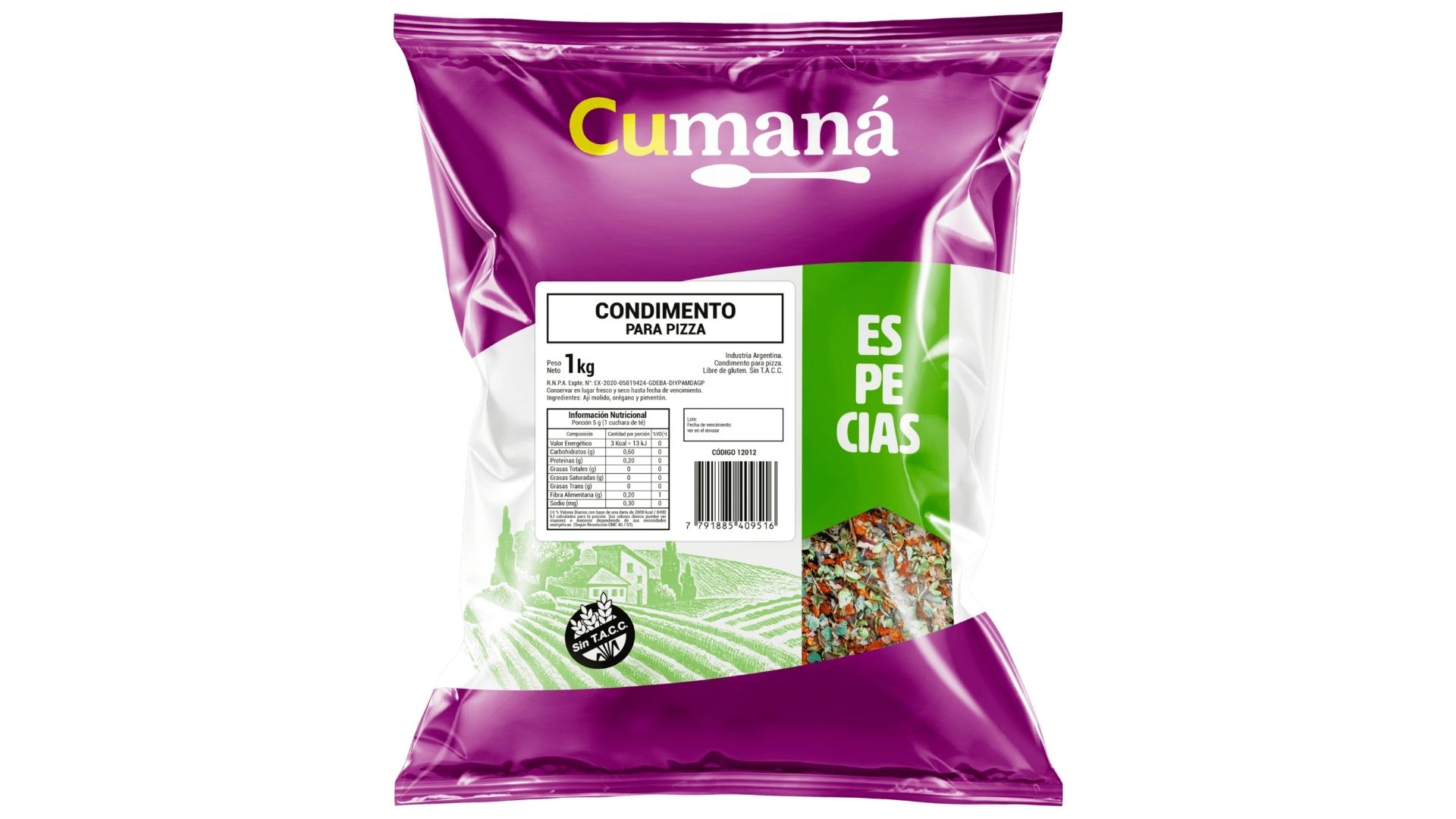 CUMANA CONDIMIENTO P PIZZA 1 KG