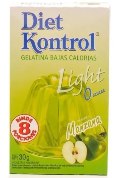 DIET KONTROL GELATINA MANZANA 30 GRS