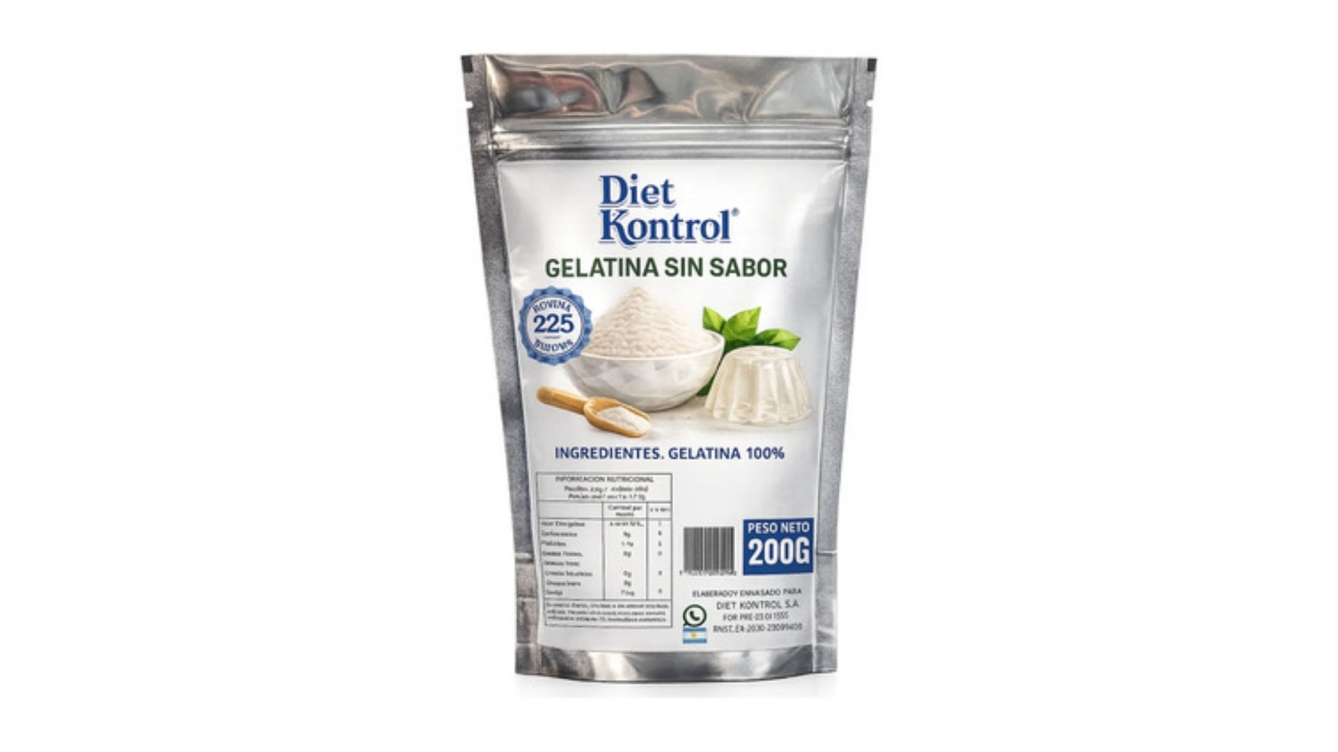 DIET KONTROL GELATINA SIN SABOR 200 GRS