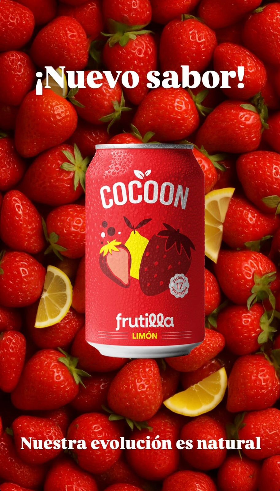 COCOON GASEOSA FRUTILLA LIMON 354 ML