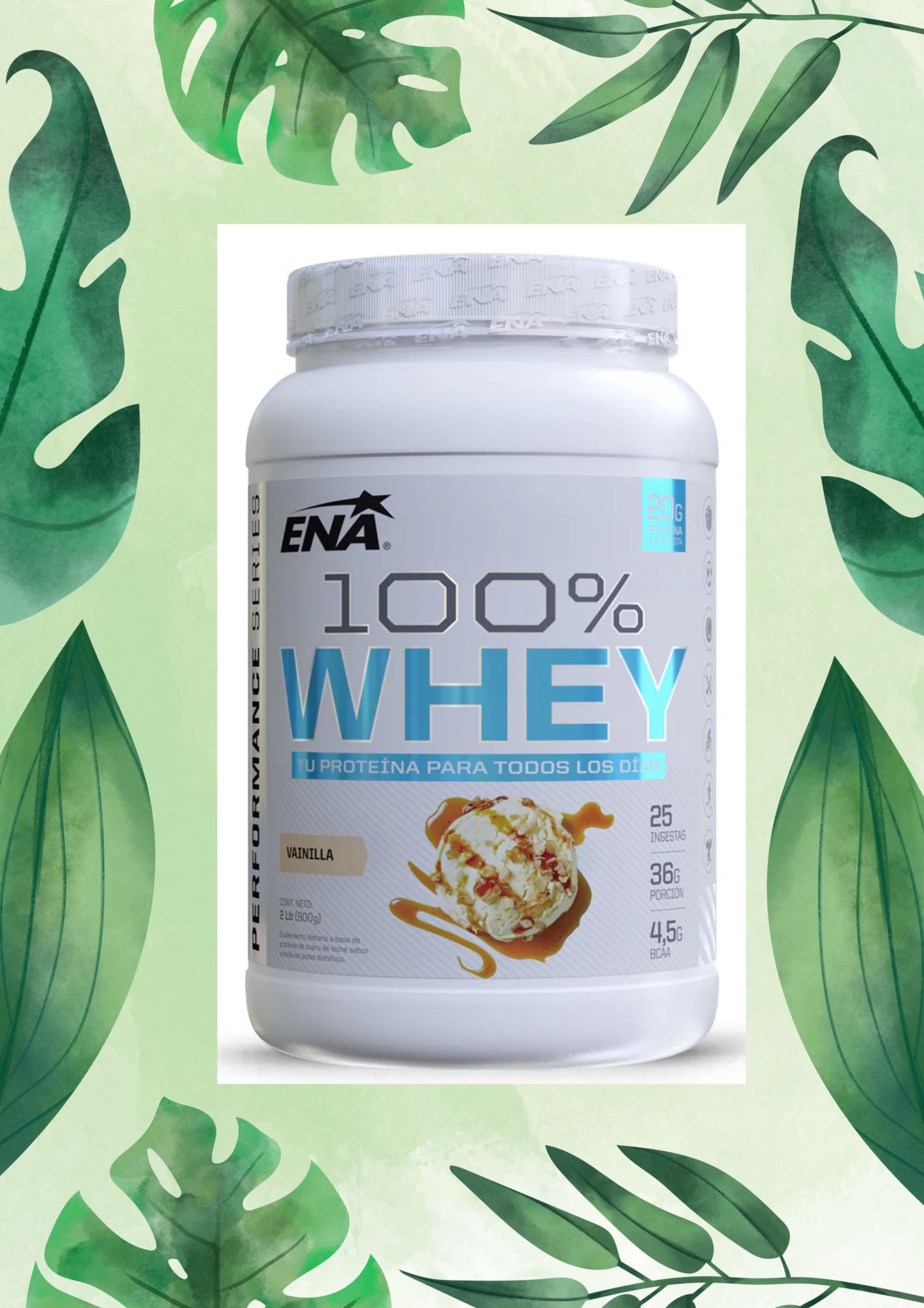 ENA 100% WHEY VAINILLA 900 GRS