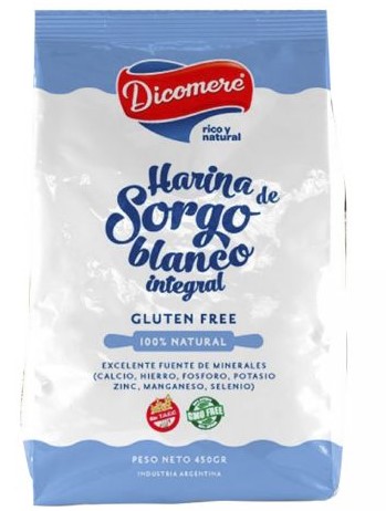 DICOMERE HARINA DE SORGO BLANCO 450 GRS