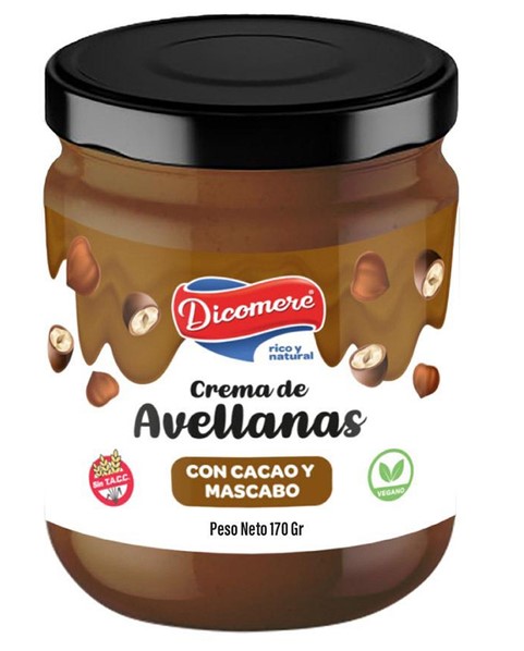 DICOMERE CREMA DE AVELLANAS C/AZ. MASCABO 170 GRS