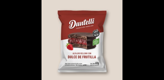 DANTELLI ALFAJOR DE FRUTILLA 12 UNID