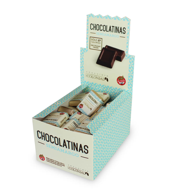 Choc. Colonial CHOCOLATINAS SEMI AMARGO 50 unid
