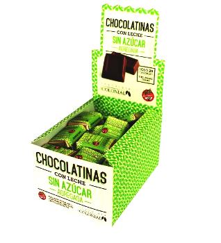 Choc. Colonial CHOCOLATINA SIN AZUCAR 50 unid
