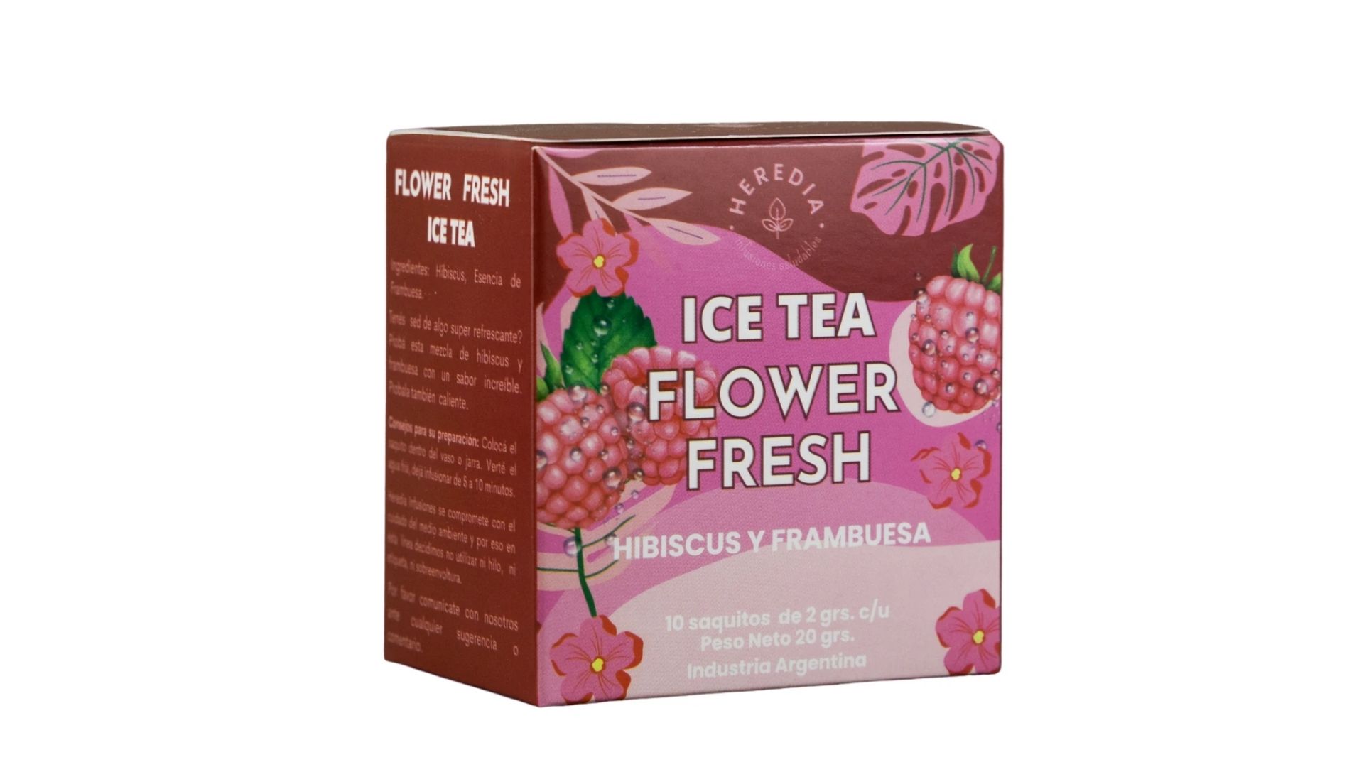 HEREDIA ICE TEA FLOWER FRESH HIBISCUS Y FRAMBUESA 10 SAQ
