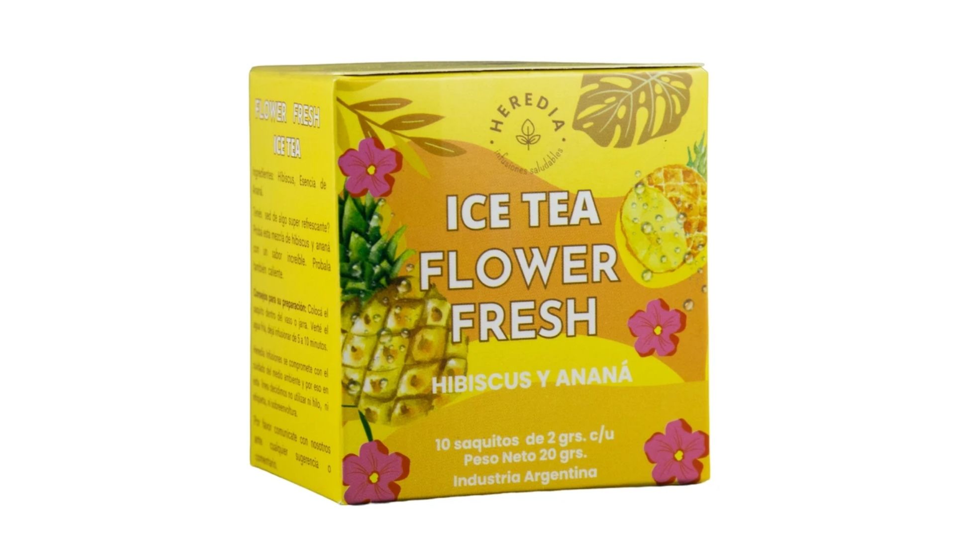 HEREDIA ICE TEA FLOWER FRESH HIBISCUS Y ANANA 10 SAQ