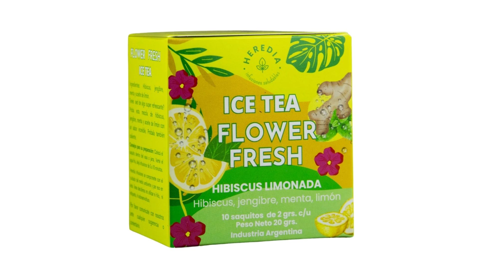 HEREDIA ICE TEA FLOWER FRESH HIBISCUS LIMONADA 10 SAQ
