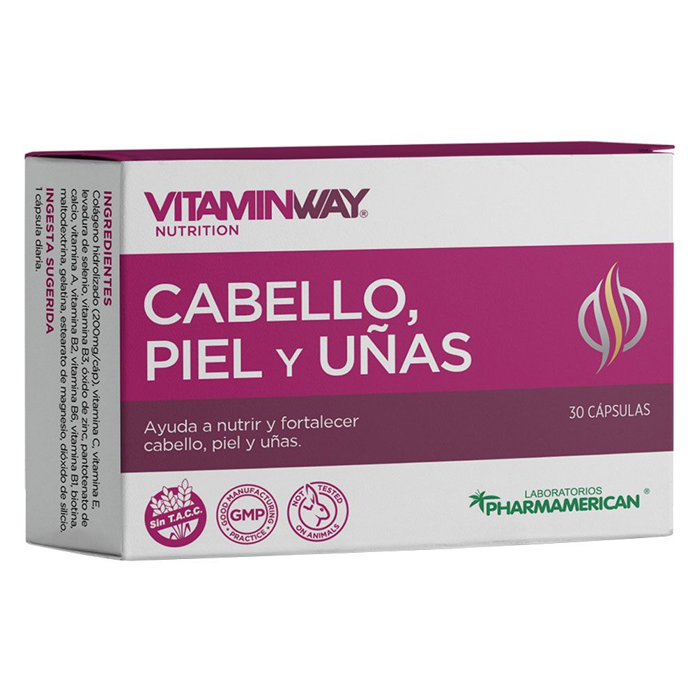 VITAMINWAY CABELLO, PIEL Y UÑAS 30 CAPS