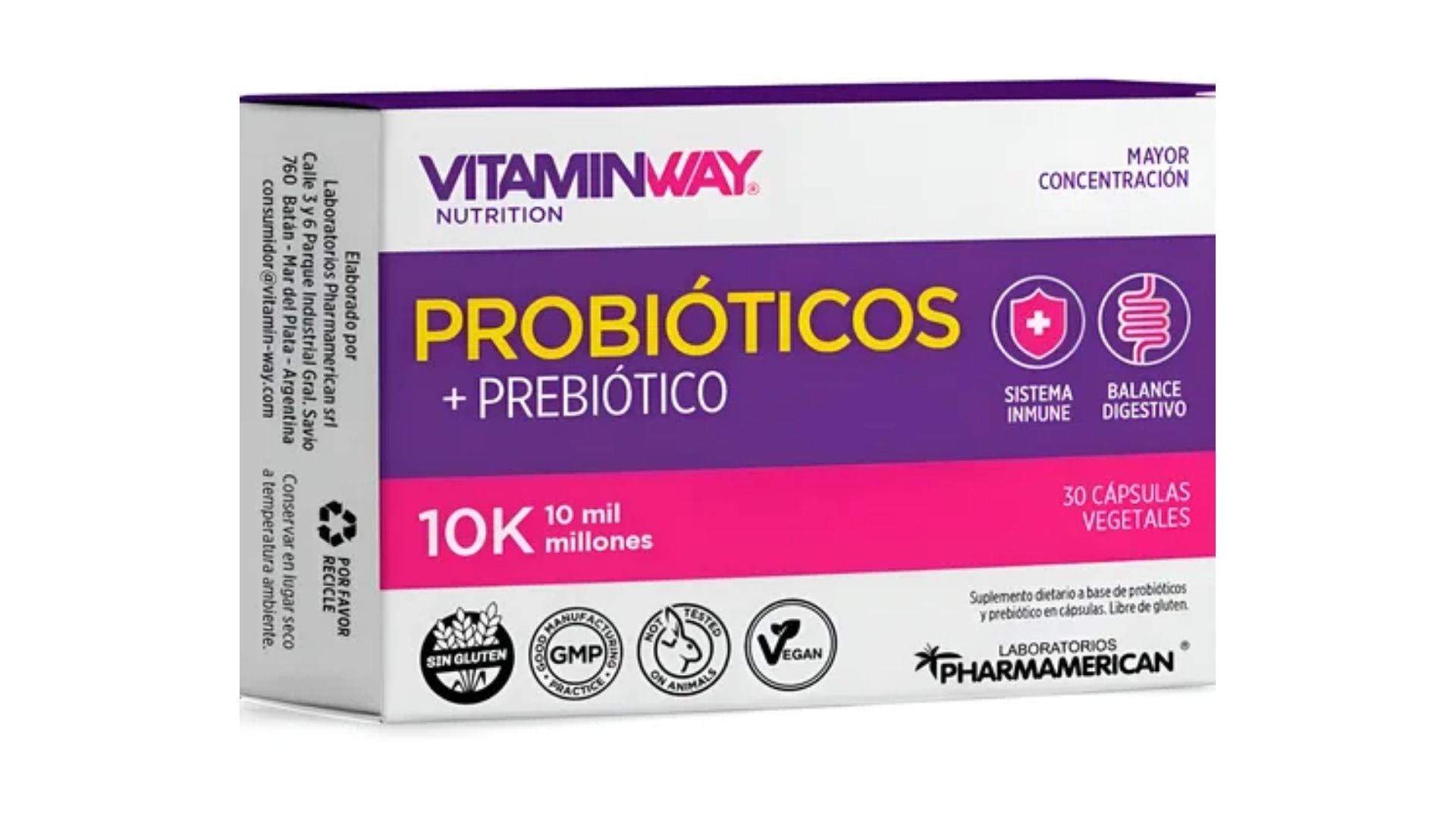 VITAMINWAY PROBIOTICOS + PREB 10K 30 CAPS