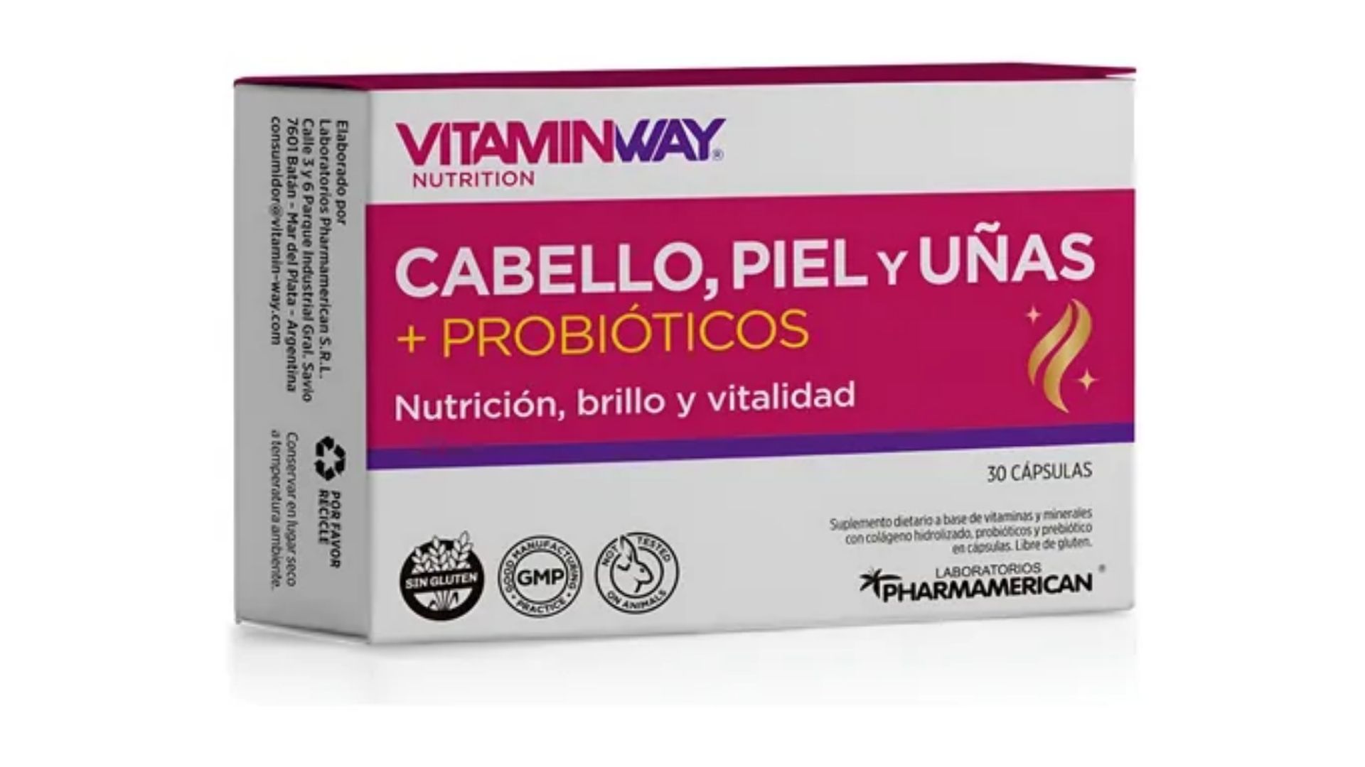 VITAMINWAY CABELLO, PIEL Y UÑAS + PROB 30 CAPS