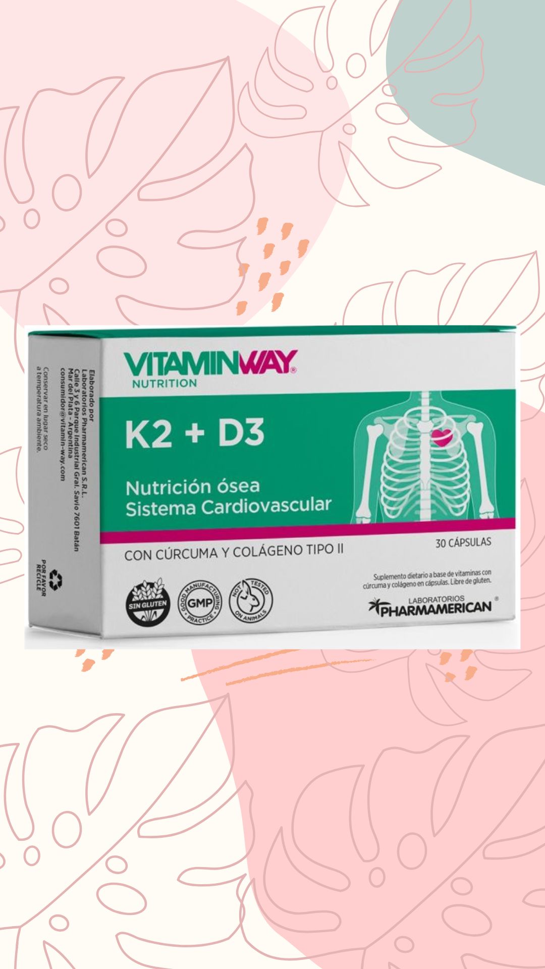 VITAMINWAY K2 + D3 30 CAPS