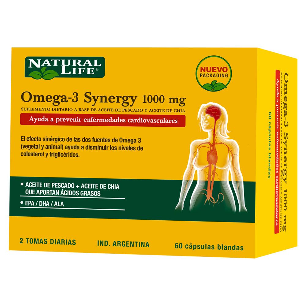 Natural Life OMEGA 3 SYNERGY 60 caps CAJA