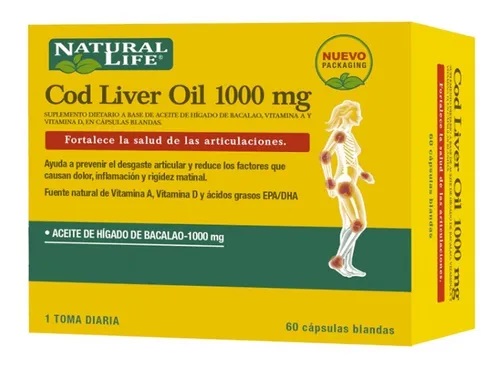 NATURAL LIFE COD LIVER OIL 1000 MG 60 CAPS