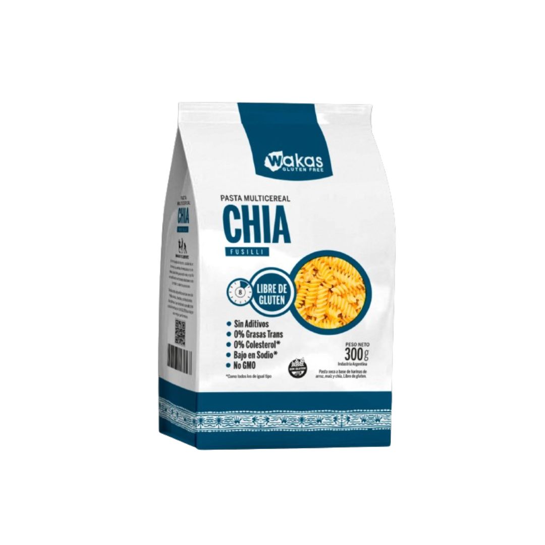 Wakas FUSILLI MULTICEREAL CON CHIA SOBRE 300 grs