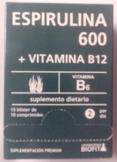 BIOKOSMA ESPIRULINA 600 15 BLIST 10 COMP