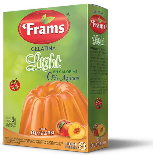 NATURAL FRAMS GELATINA DURAZNO 26 GRS