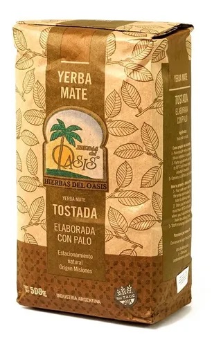 Hierbas Del Oasis YERBA MATE TOSTADA 500 g