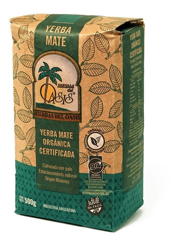 Hierbas Del Oasis YERBA MATE ORGÁNICA 500 g