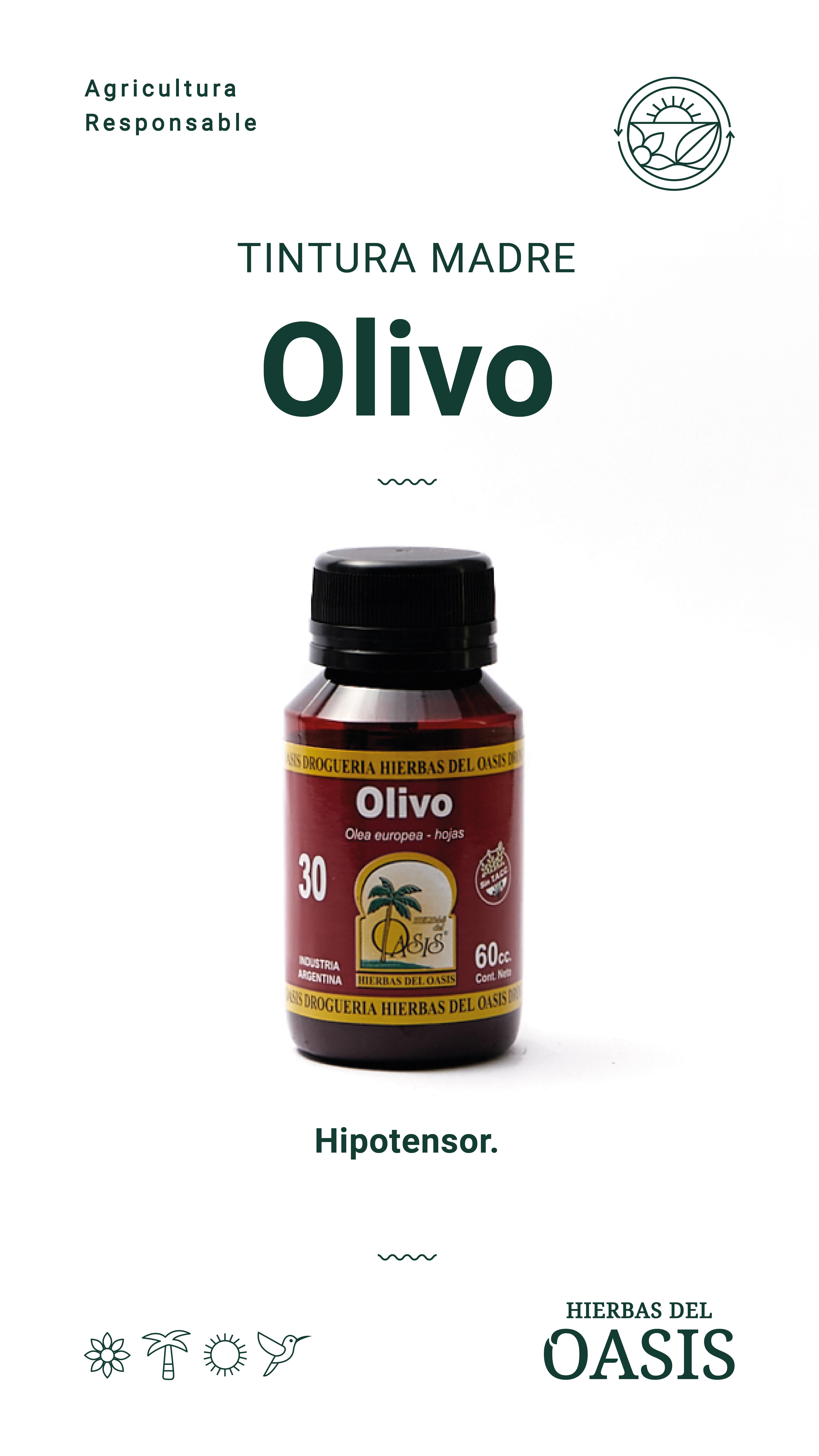 Hierbas Del Oasis TINTURA MADRE Nº 30 OLIVO 60 cc