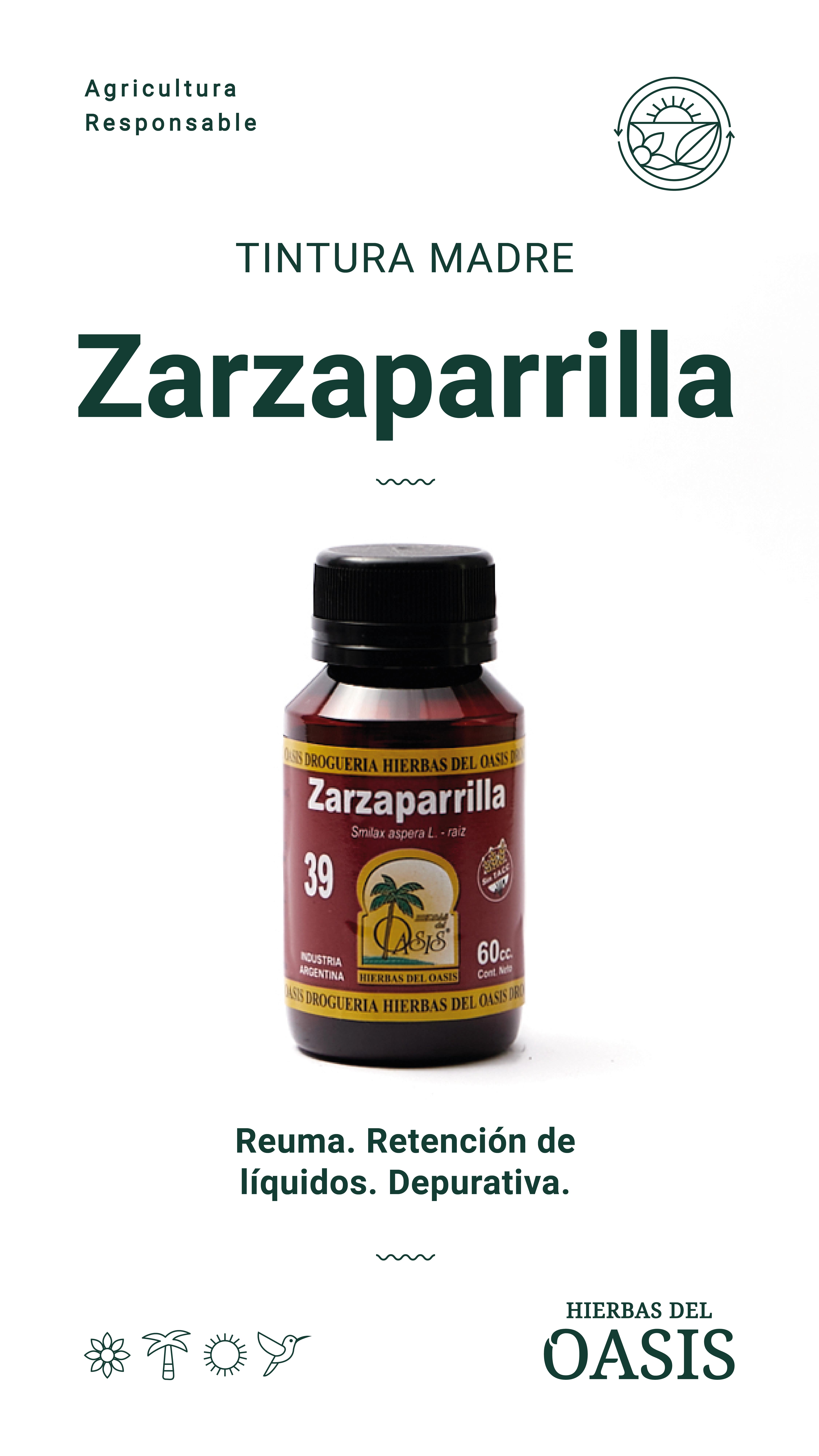 Hierbas Del Oasis TINTURA MADRE Nº 39 ZARZAPARRILLA 60 cc