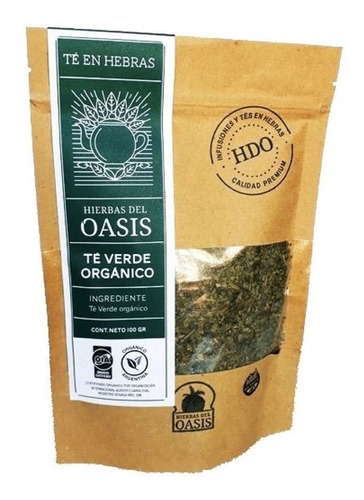 HIERBAS DEL OASIS TE VERDE ORG 100 GRS