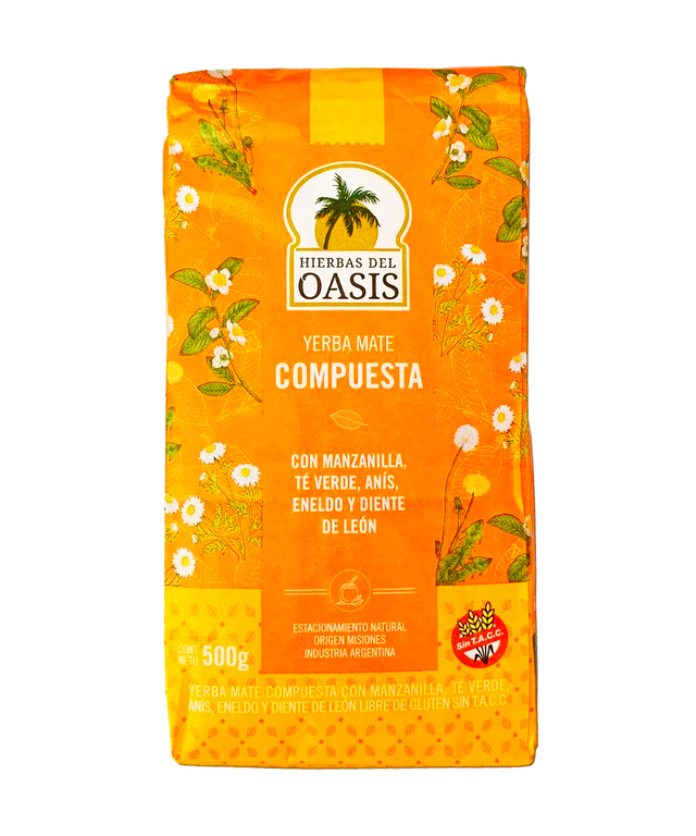 HIERBAS DEL OASIS YERBA MATE DETOX COMPUESTA 500 GRS